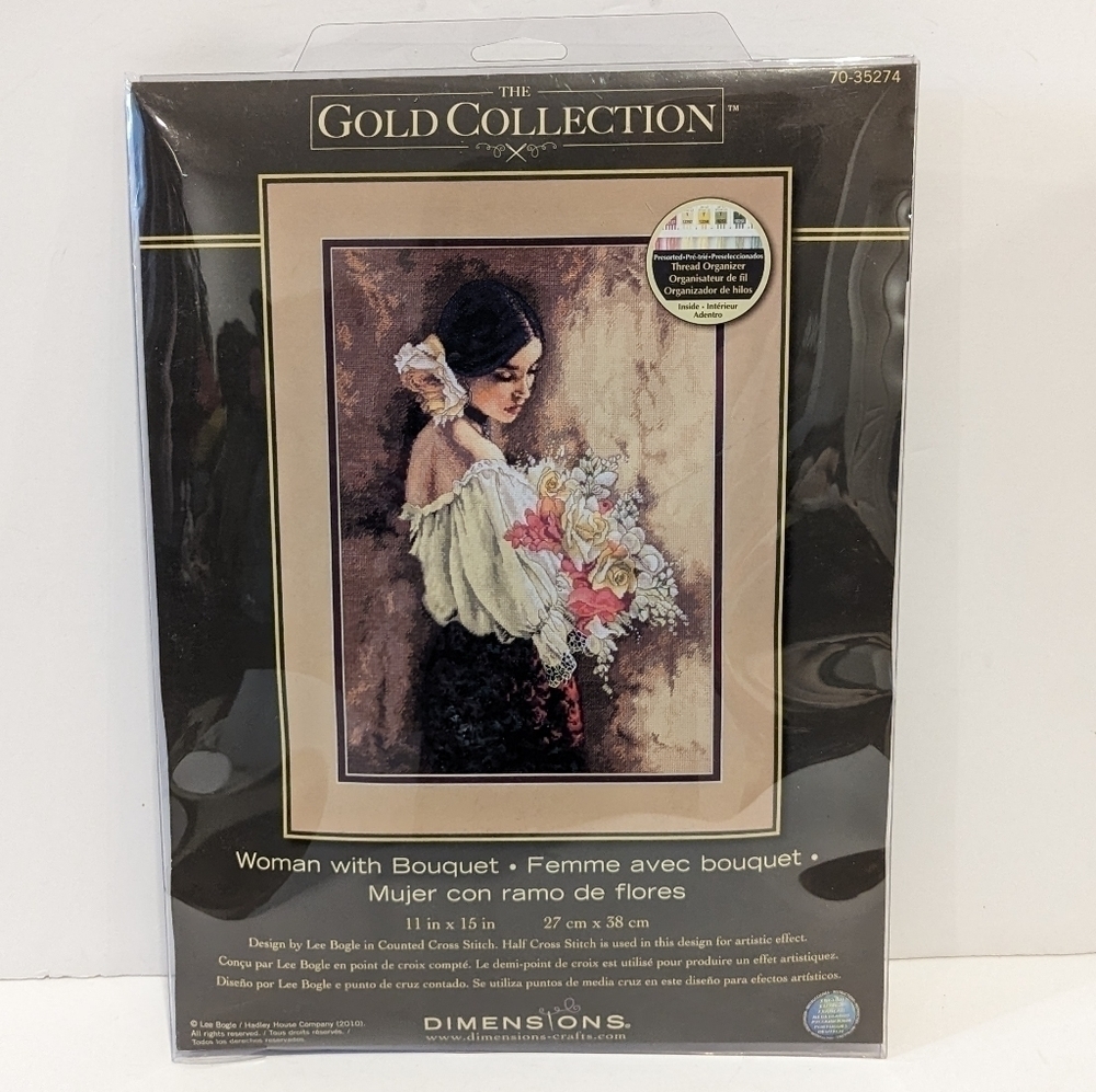 Dimensions Gold Collection Woman with bouquet 70-35274